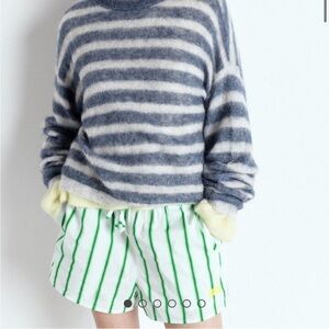 American Vintage Blue and White Knit Sweater NEW WITHOUT TAGS SMALL